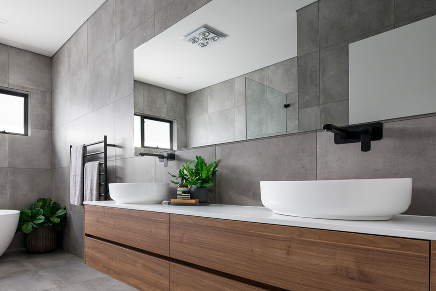 industrial style vanity