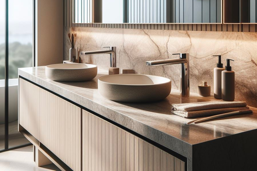 wooden drawers vanity