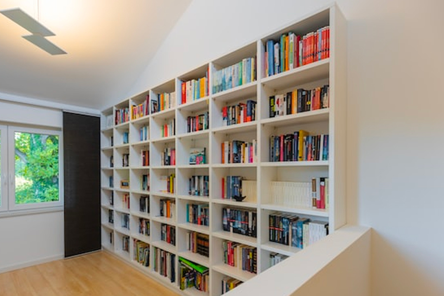 built in wall library