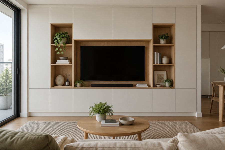 Illustrative tv storage custom television cabinetry design