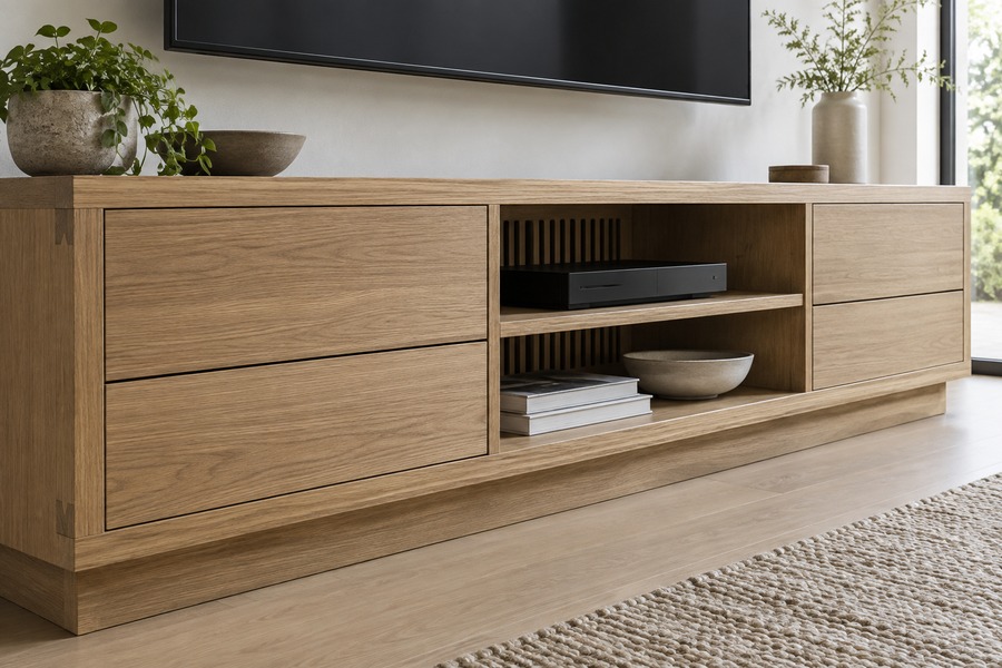Illustrative tv detail custom television cabinetry design